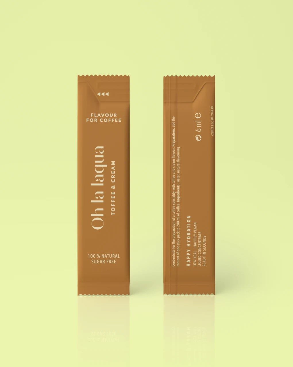 Beverage concentrate for coffee with toffee cream flavor