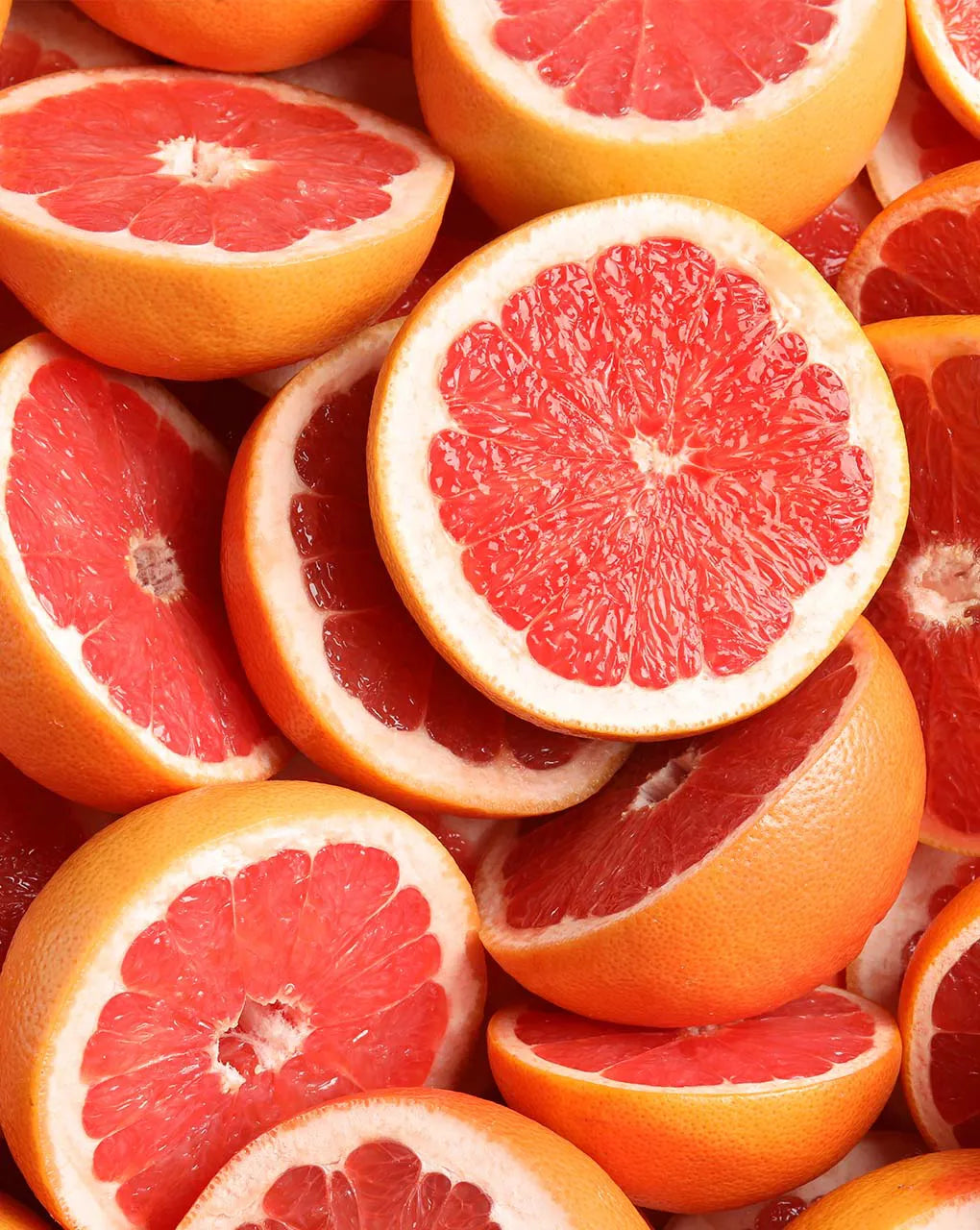 Sliced grapefruit