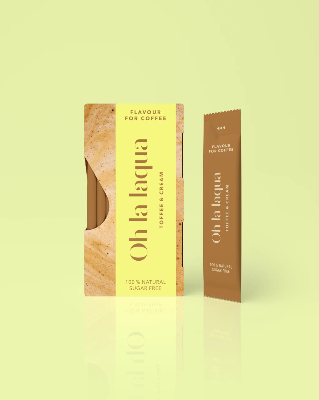 Coffee syrup with toffee cream flavor