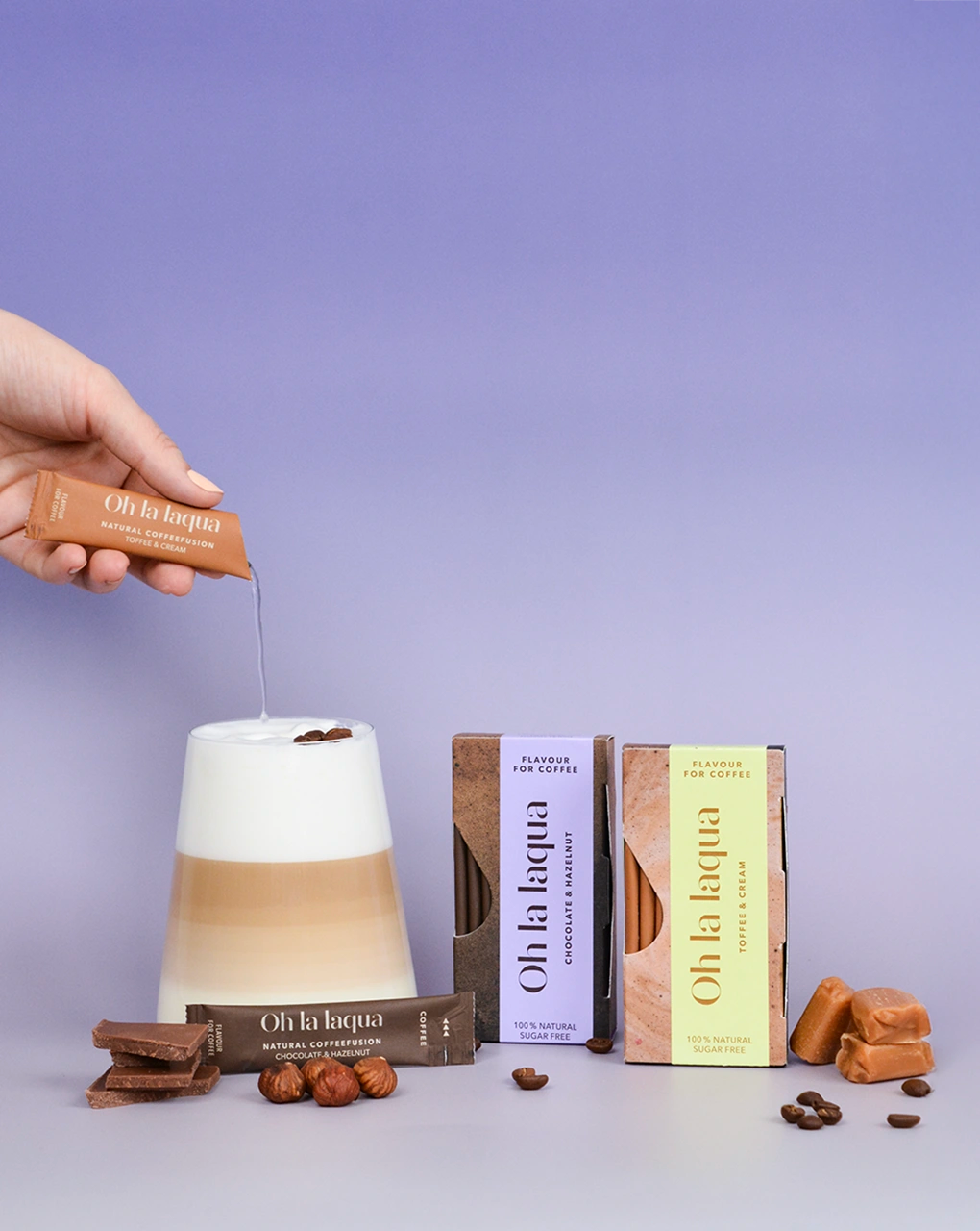 Kaffeesirup Schokolade & Haselnuss / Kaffeesirup Toffee & Sahne