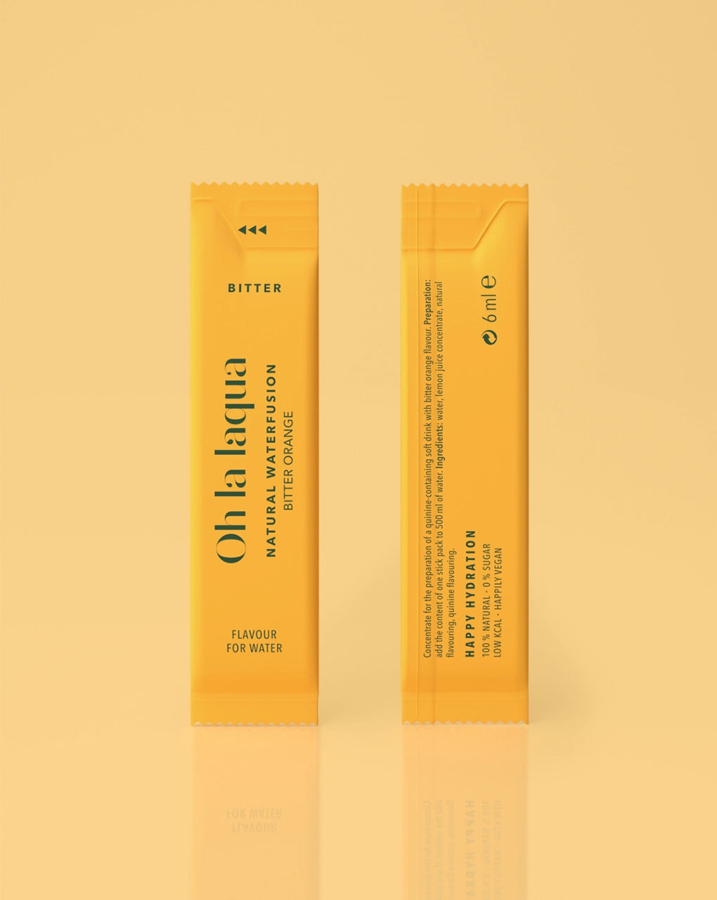 Stick packs with liquid flavor from OH LA LAQUA, Bitter Orange variety