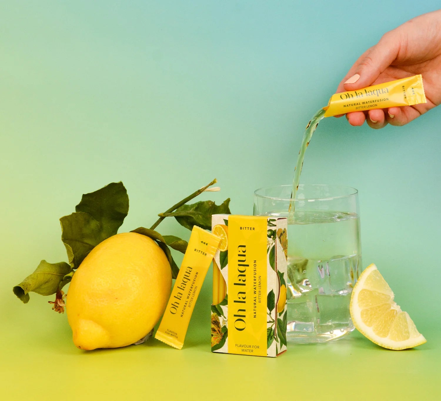 OH LA LAQUA Bitter Lemon - Für Wasser mit Geschmack ohne Zucker & ohne Süßstoffe