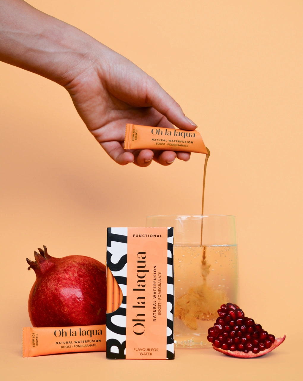 Anwendung OH LA LAQUA Flavoured Functional Water: Sorte BOOST