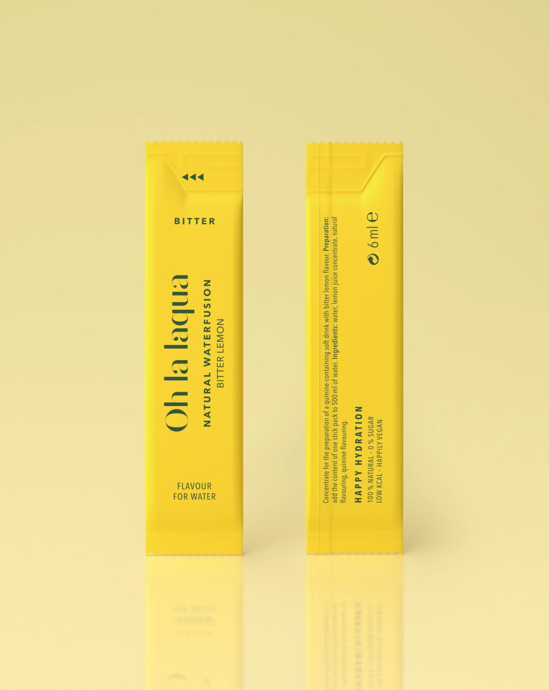 Stick packs with liquid flavor from OH LA LAQUA variety Bitter Lemon