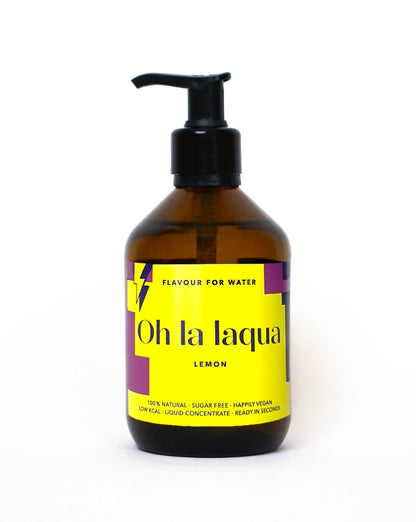 Flavoring for water with no sugar or sweeteners: OH LA LAQUA Lemon – 300 ml bottle