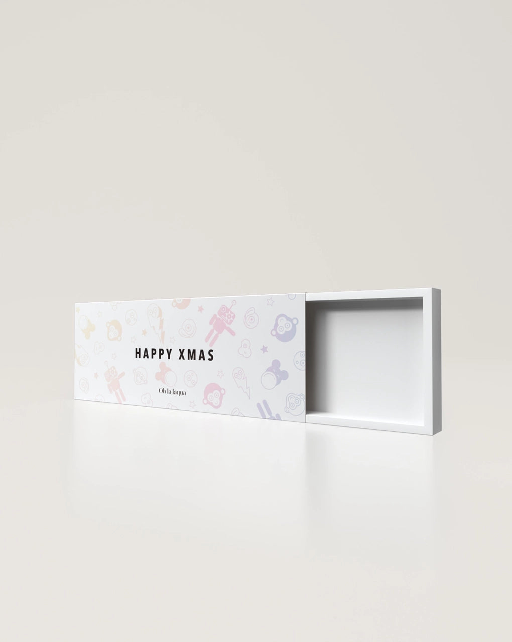 Geschenkbox für Kinder für Weihnachten, geöffnet