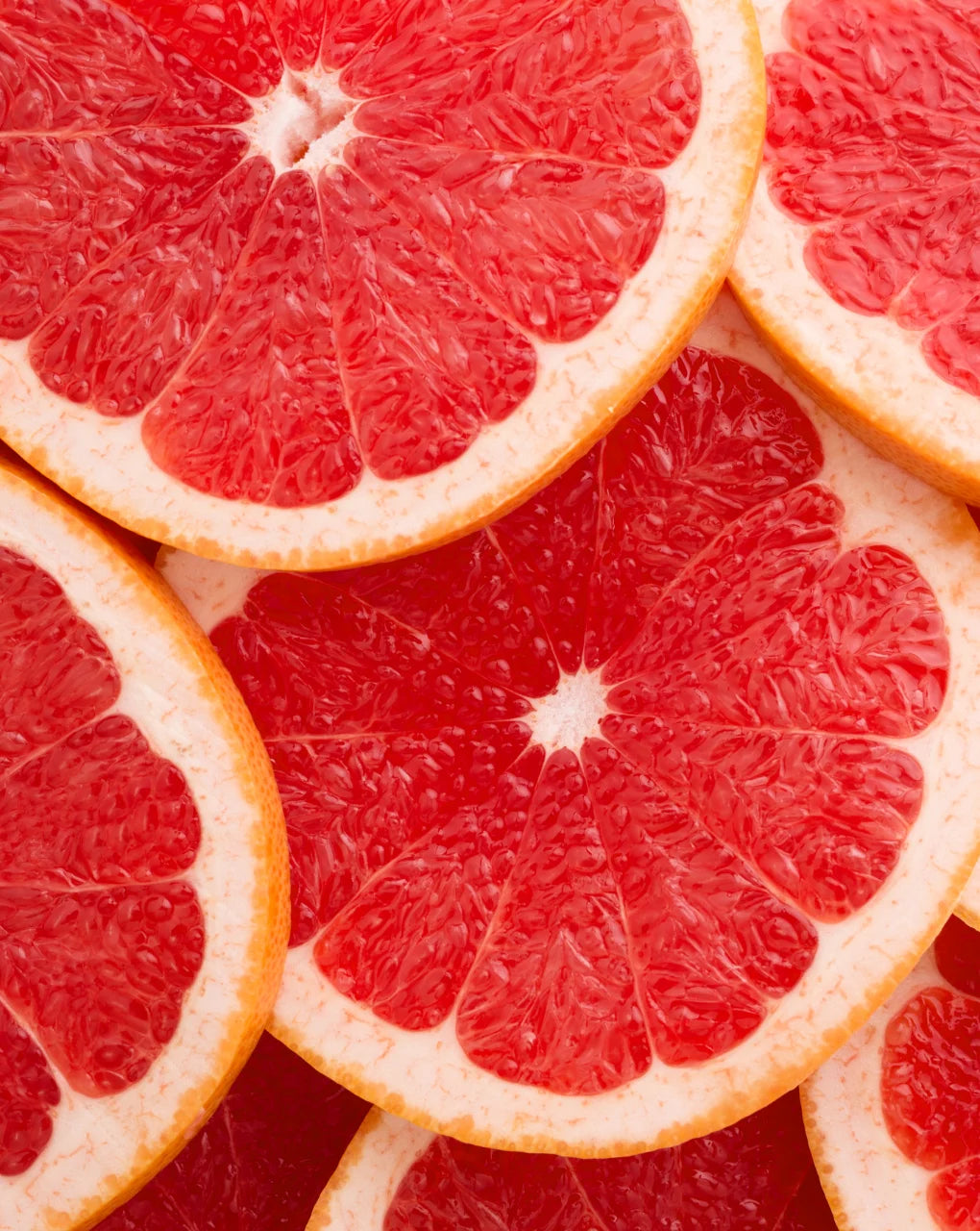 Sliced grapefruit