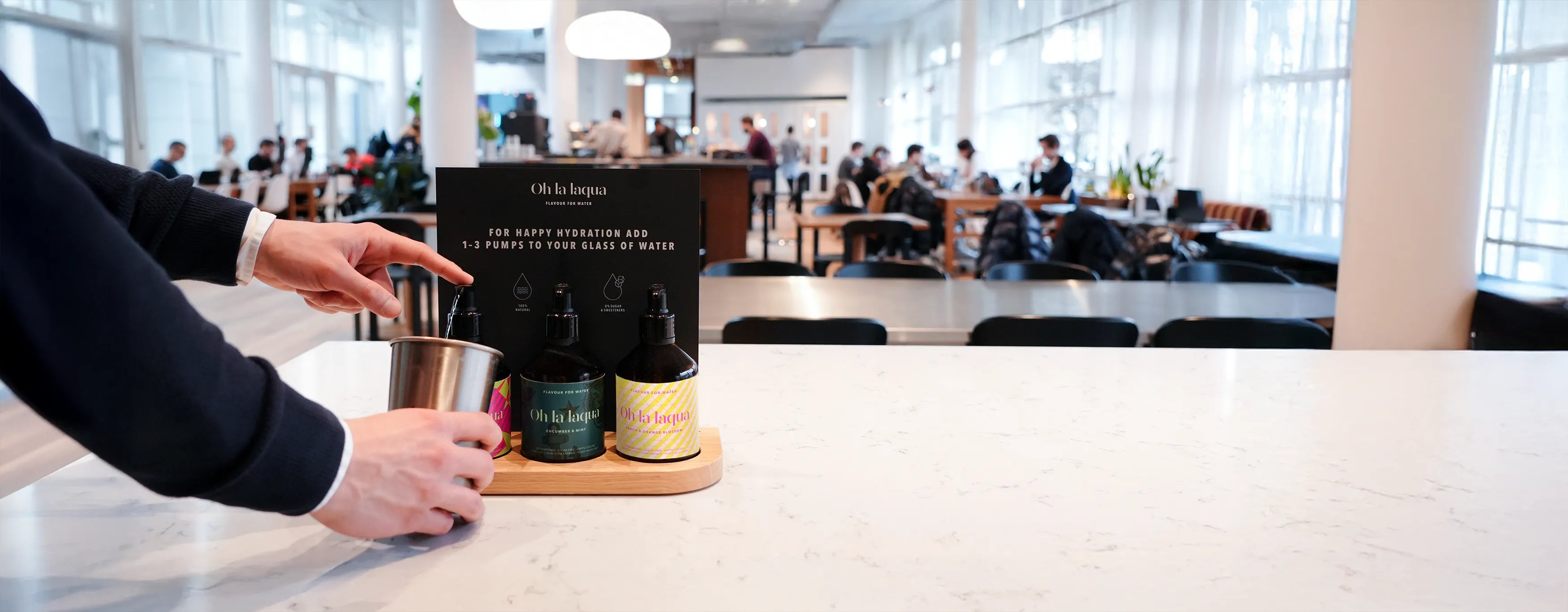 OH LA LAQUA: Sugar-free beverage concentrate for cafeterias and break rooms