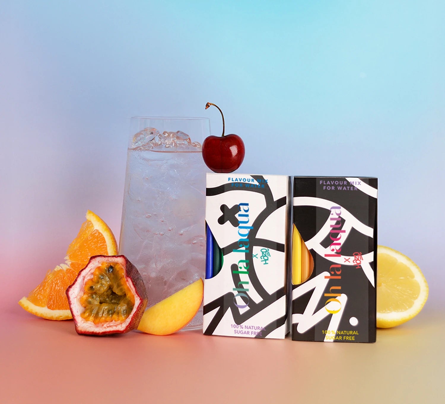 Nur natürliche Zutaten: OH LA LAQUA Flavour Mix for water (zuckerfrei)