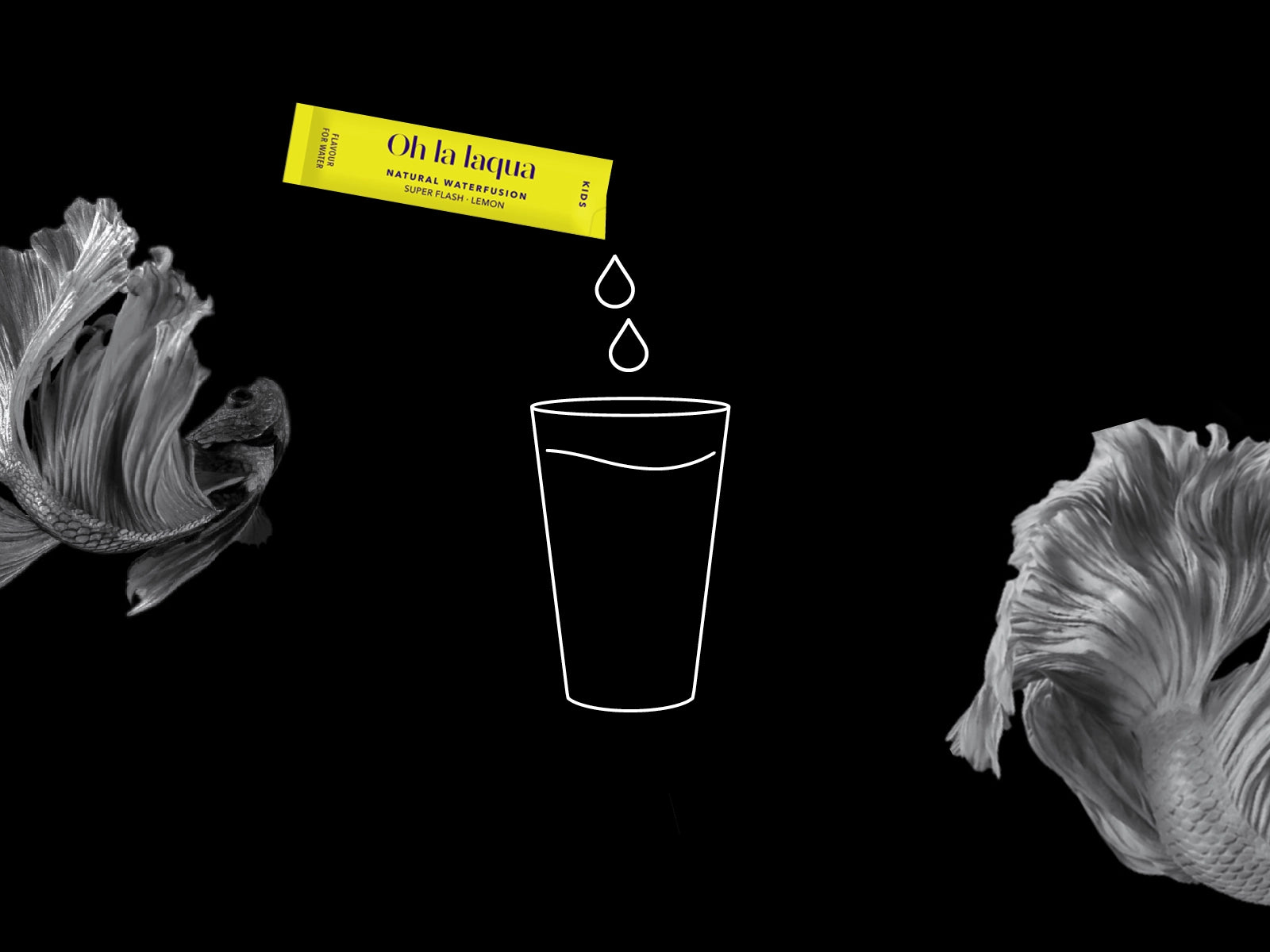 Anwendung OH LA LAQUA: Natural Waterfusion ins Wasser geben