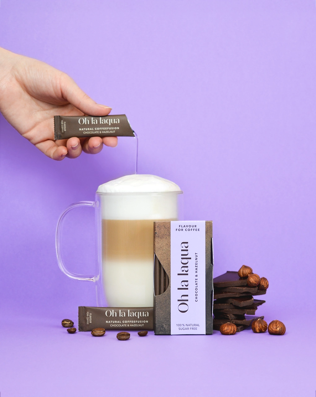 Bild zum Rezept: NUTTY CHOCOHOLIC COFFEE– zubereitet mit zuckerfreiem Kaffeesirup von OH LA LAQUA