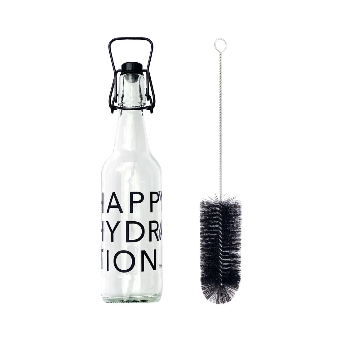 Water bottle and bottle brush