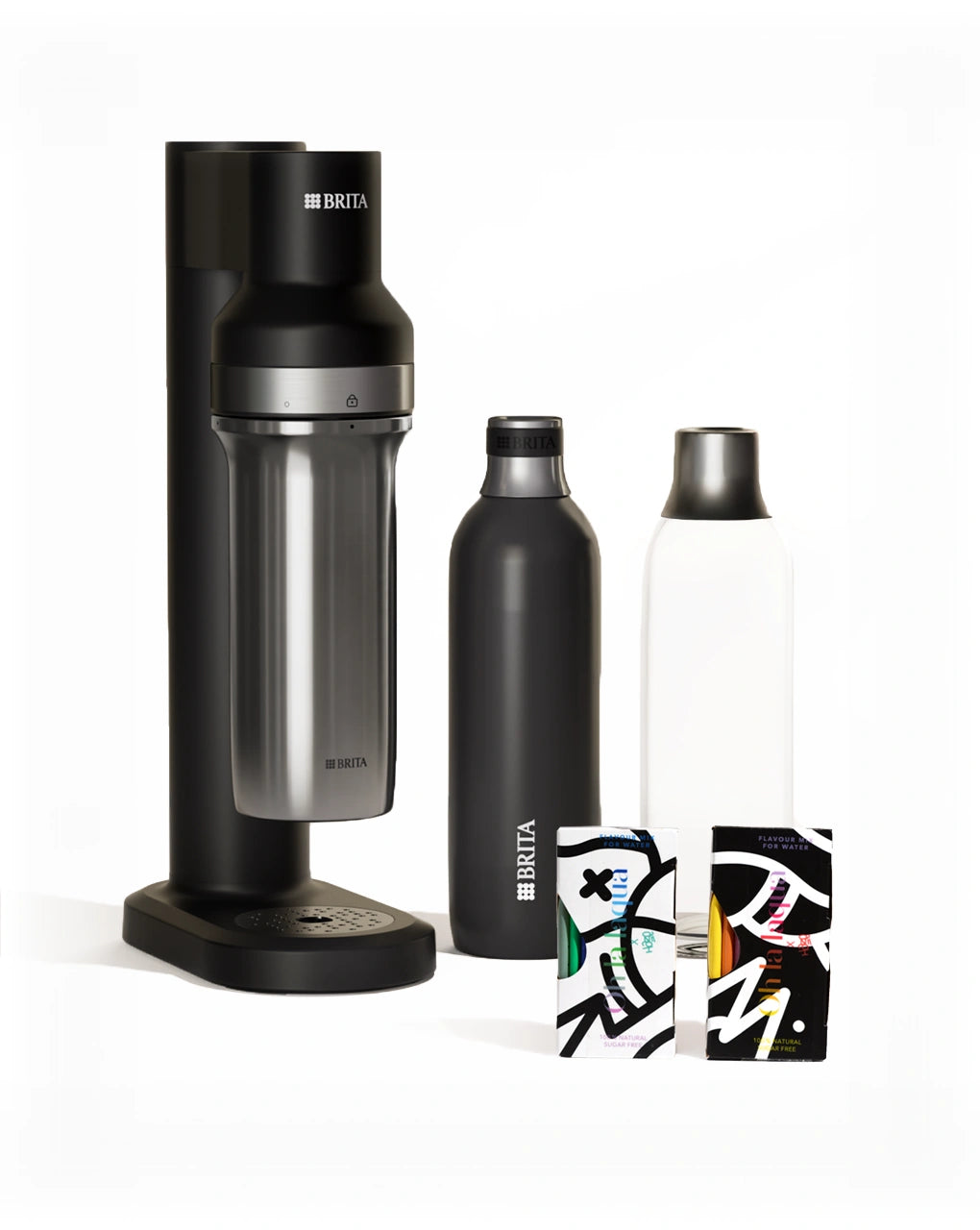 Wassersprudler sodaTRIO von BRITA, plus OH LA LAQUA Flavour Mix